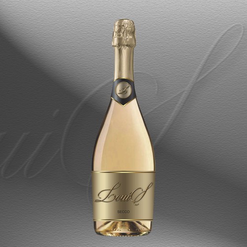 Eye-catching label with the title 'Labels for sparkling wine'