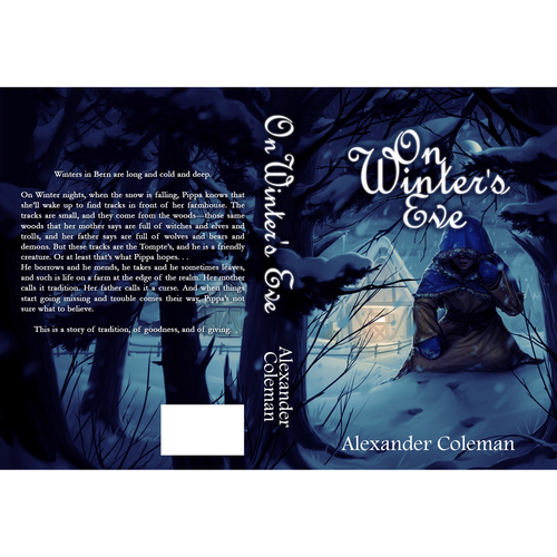 Children's book cover with the title 'On Winter's Eve book cover'