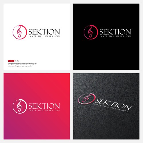 Music production logo with the title 'Logo design for Sektion'