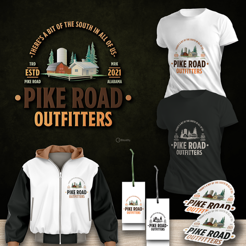 Southern logo with the title 'Pike Road Outfitters'