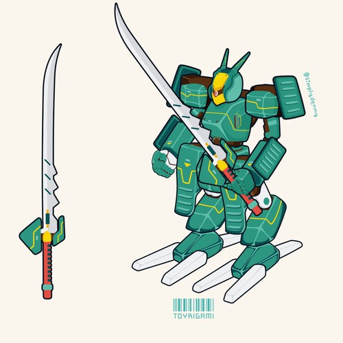 Conceptual artwork with the title 'Toyrigami'