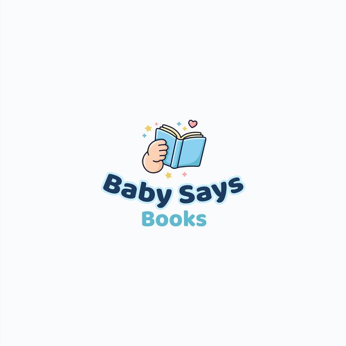 Publishing logo with the title 'Baby Says Books'