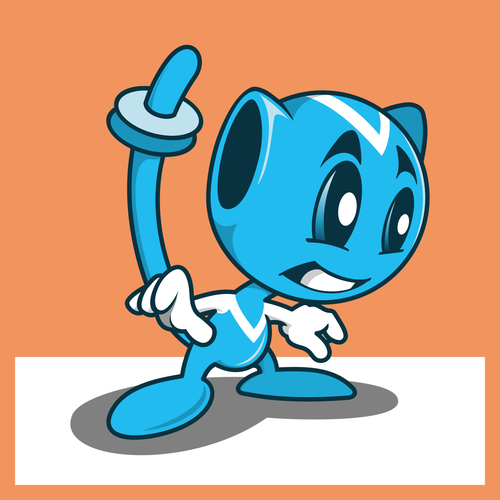 Alien design with the title 'Futuristic alien cat'