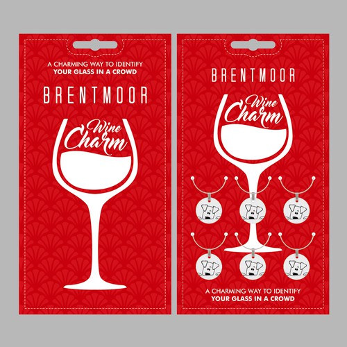 Wine packaging with the title 'WINE CHARM CARD '