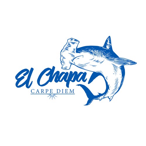 Sailing logo with the title 'Boat side design'