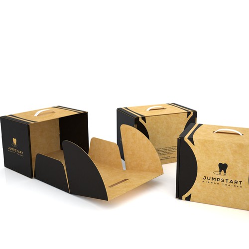 Kraft paper packaging with the title 'PRODUCT PACKAGING FOR JUMPSTART'