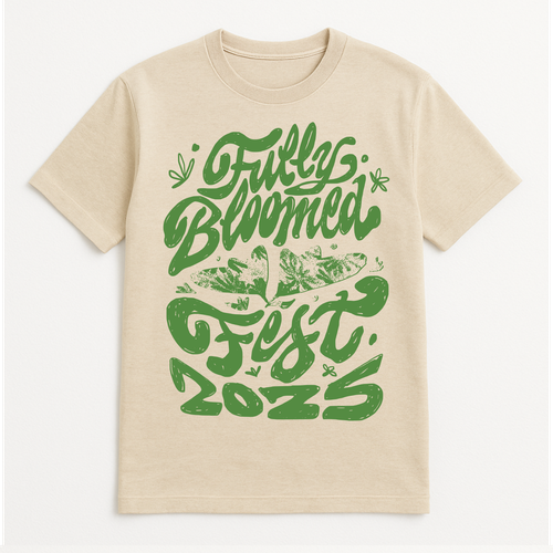 Festival t-shirt with the title 'Fully Bloomed Fest Shirt '