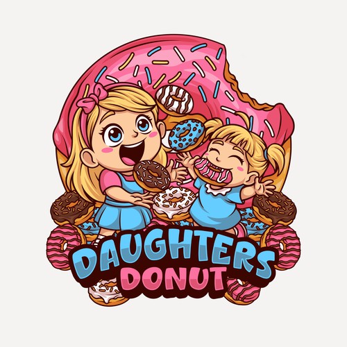 Mascot t-shirt with the title 'Daughters Donut'