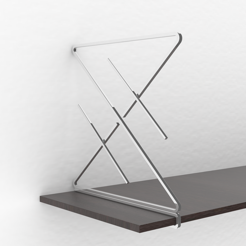 Steel design with the title 'Divisor de estante'