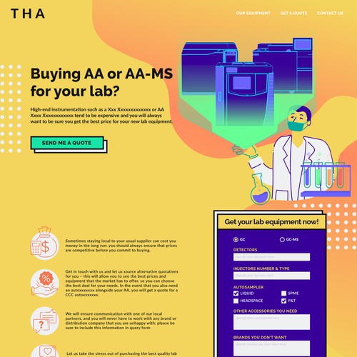 Pop up design with the title 'Landing Page - Joyful scheme'