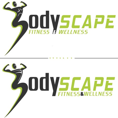 Cool shape logo with the title 'Create a logo for my Gym and Wellness facility'
