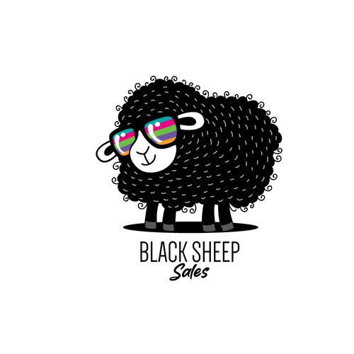 Pen design with the title 'black sheep sales '