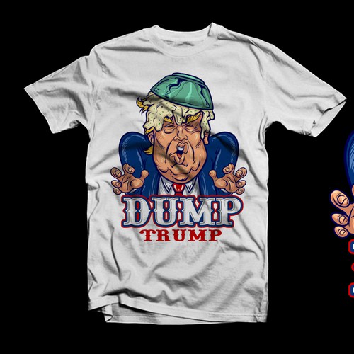 Art t-shirt with the title 'Dump trump'