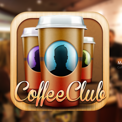IPhone logo with the title 'Coffee Club Icon'