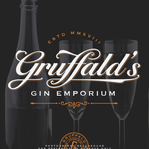 Bourbon logo with the title 'GRUFFALD'S LOGO DESIGN'