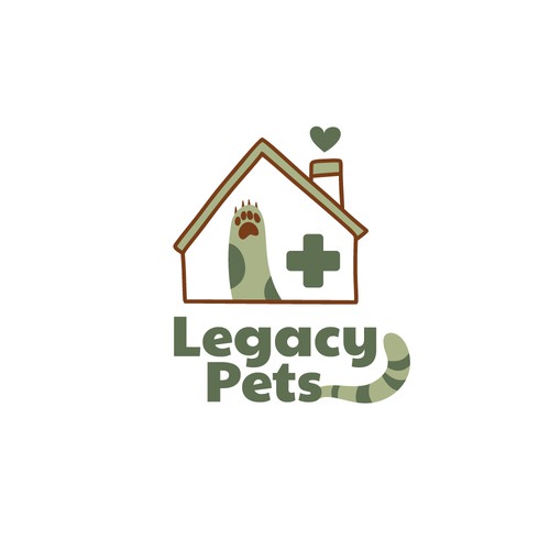 Shelter design with the title 'Veterinary Mobile In-home euthanasia logo'