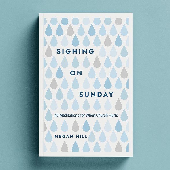 Geometric book cover with the title 'Sighing on Sunday by Megan Hill '