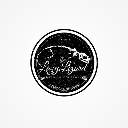 Lizard logo with the title 'Logo concept Lazy Lizard'