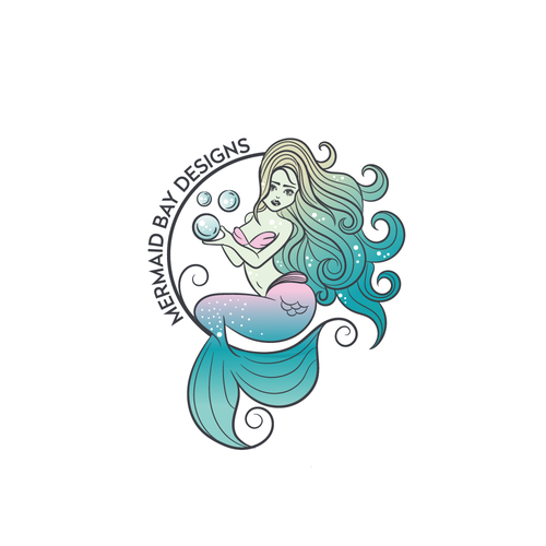 Magic wand logo with the title 'Magical Mermaid'