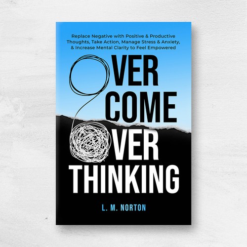 Stress design with the title 'Overcome Overthinking'