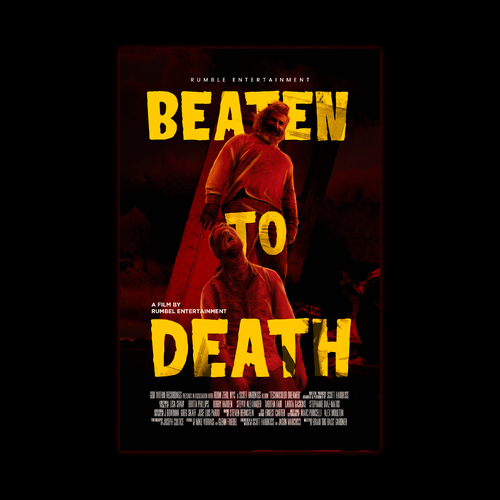 Death design with the title 'Beaten to Death Movie Poster'
