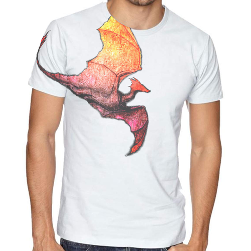 Dragon t-shirt with the title 'Subtle scratch dragon tshirt'
