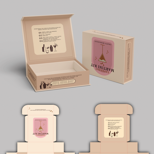 Martini design with the title 'Martini packaging design'