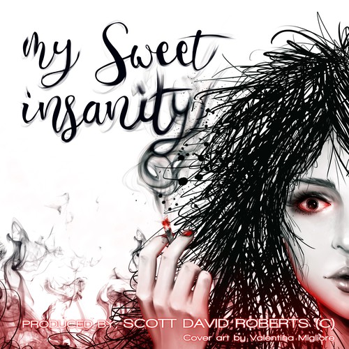 CD cover illustration with the title '"My Sweet Insanity" - album'
