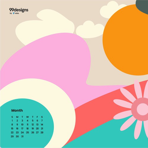 Calendar artwork with the title '2023 calendar'