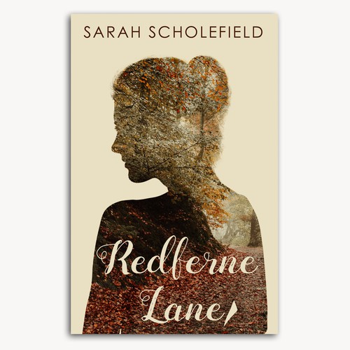 Surreal book cover with the title 'Book cover design for a novel'