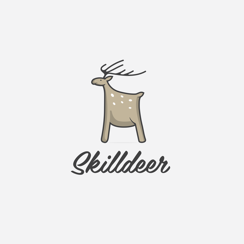 Outline design with the title 'Logo illustration concept Skilldeer'