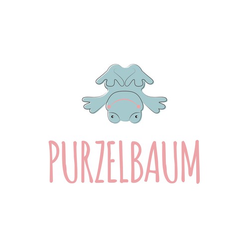 Frog design with the title 'Logo concept for an onlineshop'