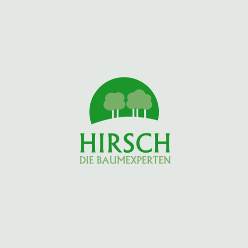 Tree logo with the title ' Hirsch – Die Baumexperten'