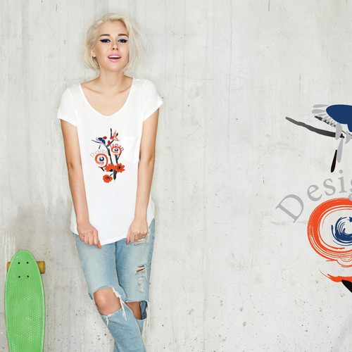 Japanese t-shirt with the title 'Tee Shirt designed for 99Designs Japan'