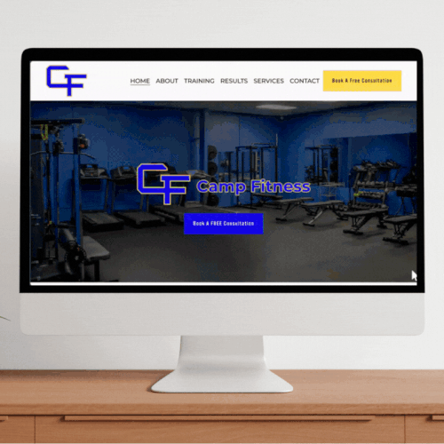 Fitness website with the title 'Squarespace Website Redesign'