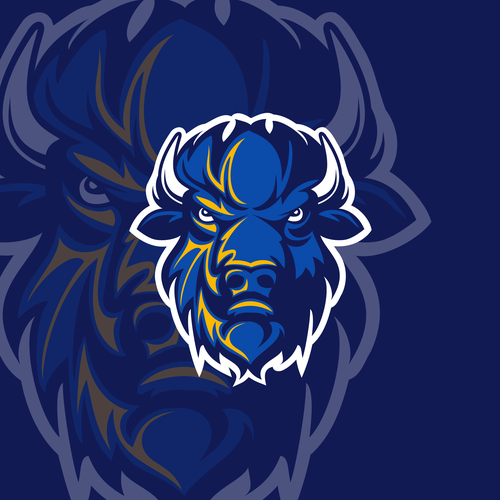 Buffalo design with the title 'Design Bison Mascot for "The Herd" at our College Wayne Community College'