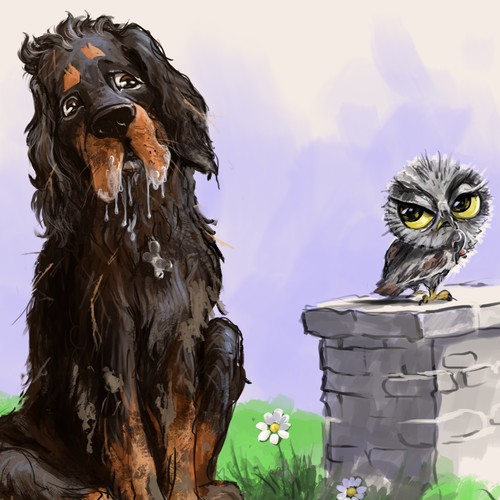 Character illustration with the title 'Children's book concept art'