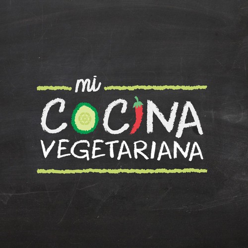 Winner logo with the title 'Logo mi Cocina Vegetariana'