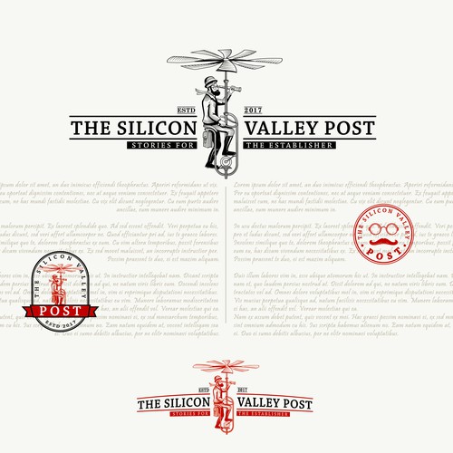 Flying design with the title 'The Silicon Valley post'
