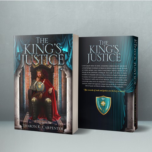 Medieval book cover with the title 'The King's Justice'