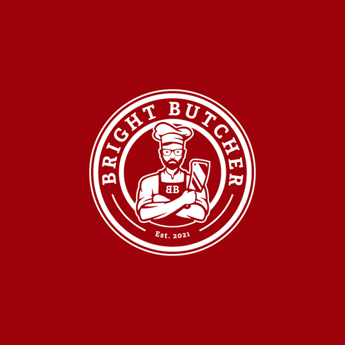 Butchery logo with the title 'Bright Butcher'
