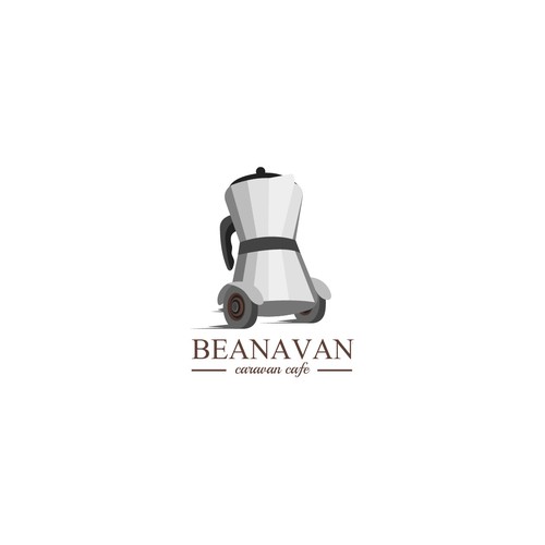 Camper or caravan logo with the title 'Beanavan Cafe Logo'