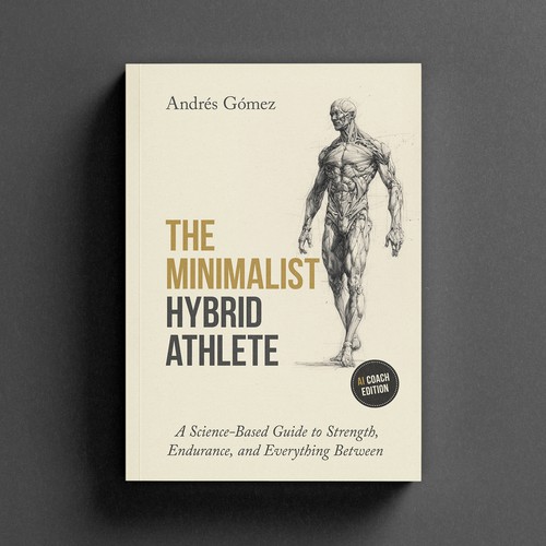 Design with the title 'The minimalist hybrid athlete '