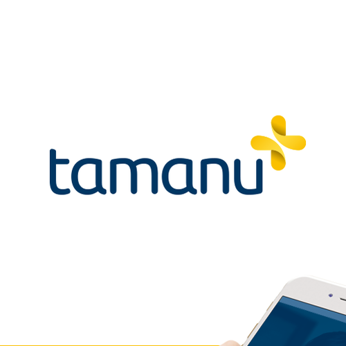 Smartphone logo with the title 'logo for health application - Tamanu  / logotipo para aplicación de salud - Tamanu'