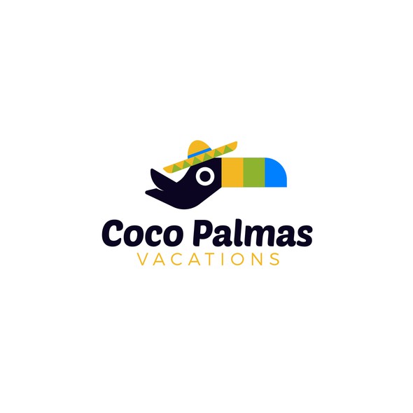 Vacation logo with the title 'Coco Palmas'