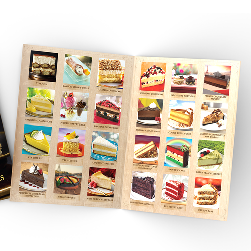 Dessert design with the title '(2018) Brochure design for Taste It Presents, Inc.'