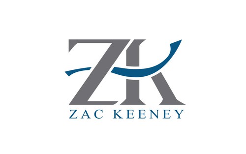 Z logo with the title 'Seeking elegant designers! Create a sleek and stylish logo for Zac Keeney. Then I'll be back 4 more'