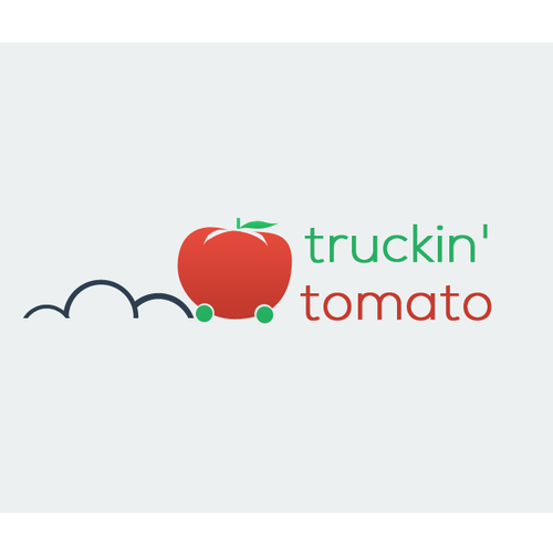 Quirky logo with the title 'Help Truckin' Tomato with a new logo'