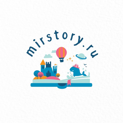 Castle design with the title 'Logo for Children Books Company'