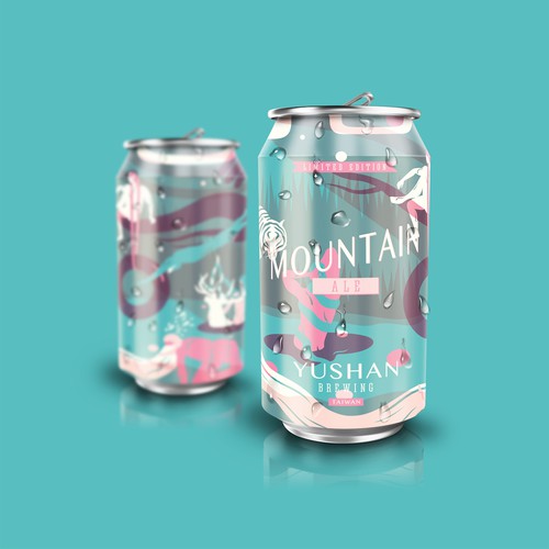 Can design with the title 'Mountain Ale by Yushan Brewing'